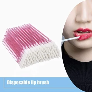 Elisel 100 Pcs Disposable Crystal Lip Brushes for Perfect Application