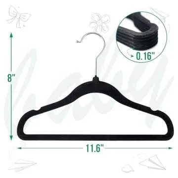 Aubeco Baby Velvet Hangers - Non-Slip, Space-Saving Design