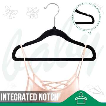 Aubeco Baby Velvet Hangers - Non-Slip, Space-Saving Design