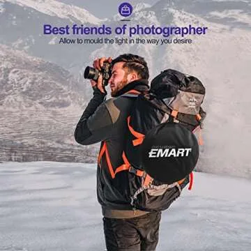 EMART 24'' x 36''(60 x 90cm) 5 in 1 Photo Collapsible Photography Reflector with Bag, Large Oval Portable Panel for Studio Video, Portraint, Outdoor Shooting -Translucent, White, Silver, Gold, Black