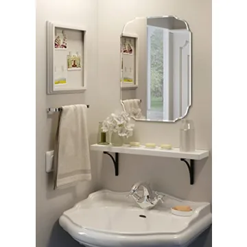 KOHROS Frameless Silver Backed Wall Mirror for Home