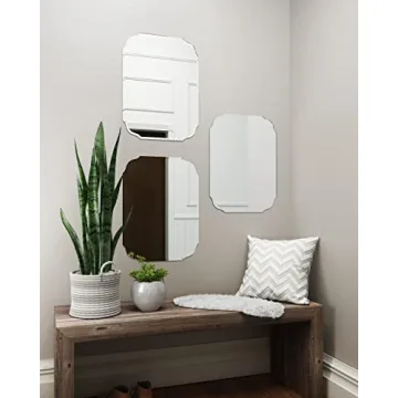 KOHROS Frameless Silver Backed Wall Mirror for Home
