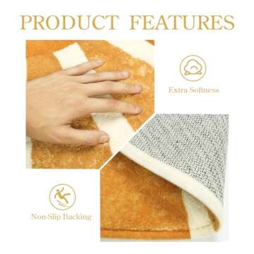 Lahome Sun Print Machine Washable Area Rugs-5x7 for Living Room, Large Non-Slip Boho Kids Nursery Throw Rug Carpet for Bedroom Entryway Dining Room Office Rug Decor (5'x7', Rainbow Sun)