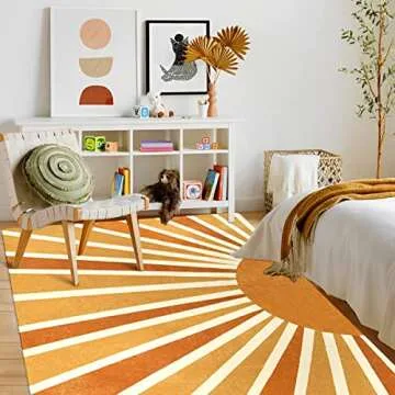 Lahome Sun Print Area Rug: Comfortable & Stylish