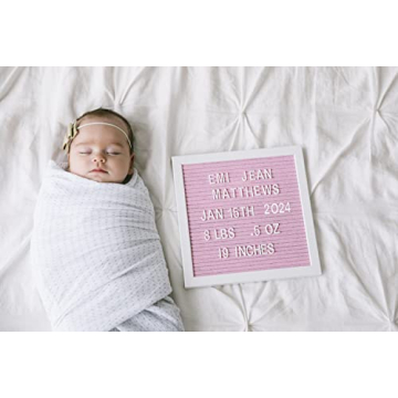 Pearhead Classic Wooden Letterboard for Milestones