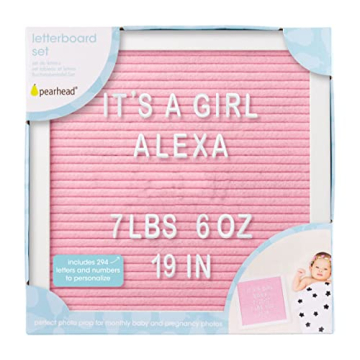 Pearhead Classic Wooden Letterboard for Milestones