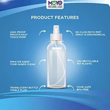 MoYo Natural Labs 8 oz BPA Free Fine Mist Spray Bottle