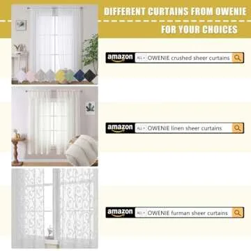 OWENIE White Sheer Curtains 84 inches Long 2 Panels Set, Sheer White Curtains for Living Room/Bedroom, Rod Pocket Voile Sheer Curtain Drapes, 2pcs, Each 42" W x 84" L