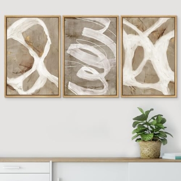 Serene SIGNWIN Framed Canvas Art Set for Elegant Spaces