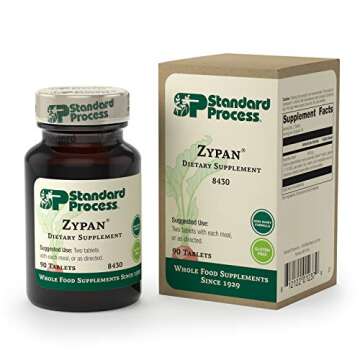 Standard Process Zypan - Digestive Health Support Supplement - HCI Supplement with Pancreatin, Betaine Hydrochloride & Pepsin - Support Macronutrient Digestion - 90 Tablets