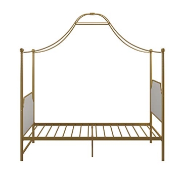 Little Seeds Monarch Hill Clementine Canopy Bed, Twin Size Frame, Gold