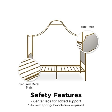 Elegant Little Seeds Monarch Hill Canopy Bed in Gold