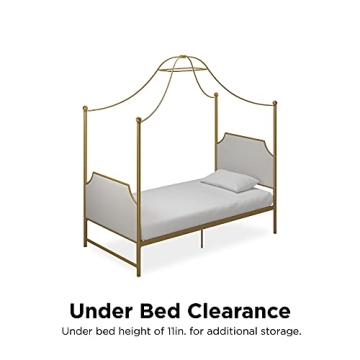 Elegant Little Seeds Monarch Hill Canopy Bed in Gold