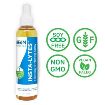 BEAM MINERALS Insta-Lytes Cramp-Relief Electrolyte Misting Spray | Natural Liquid Electrolytes | Mic...