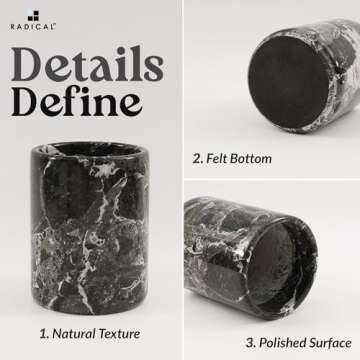 Radicaln Marble Utensil Holder 6.5" Kitchen Accessory