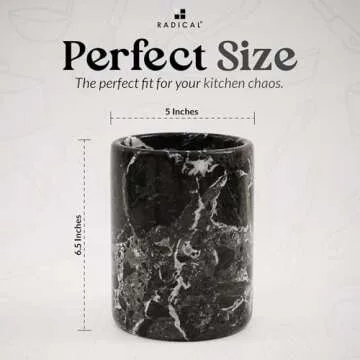 Radicaln Marble Utensil Holder 6.5" Kitchen Accessory