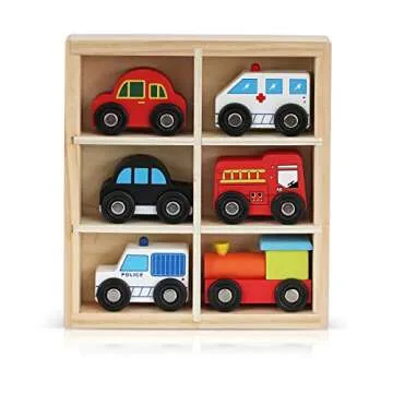 NIMNIK Wooden Cars for Toddlers | Safe and Educational Toy