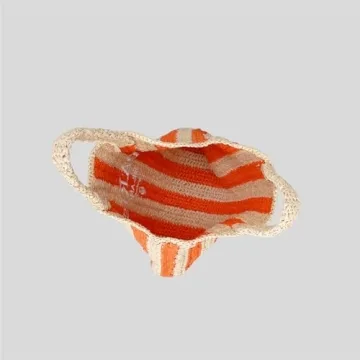 OWGSEE Straw Beach Bag for Women Summer Woven Tote Bag Packable Straw Purses and Handbags for Vacation Holiday (M-Yellow)