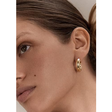 Lightweight Gold Hoop Earrings for Sensitive Ears
