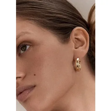 Lightweight Gold Hoop Earrings for Sensitive Ears