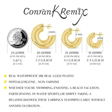 Lightweight Gold Hoop Earrings for Sensitive Ears