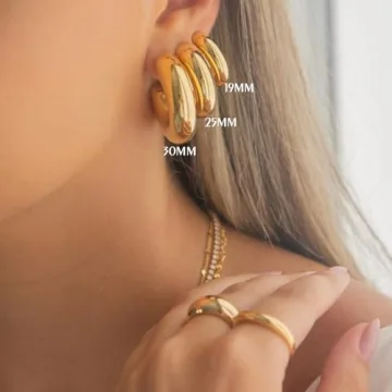Lightweight Gold Hoop Earrings for Sensitive Ears