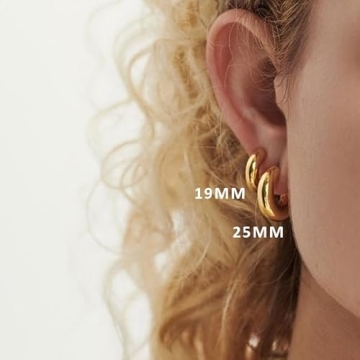 Lightweight Gold Hoop Earrings for Sensitive Ears