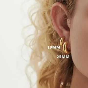 Lightweight Gold Hoop Earrings for Sensitive Ears