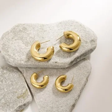 Lightweight Gold Hoop Earrings for Sensitive Ears