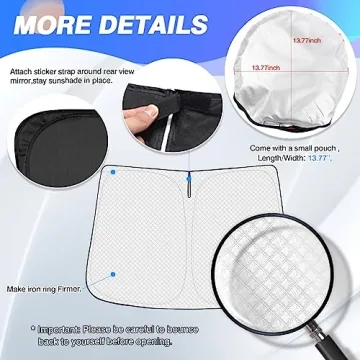 Canvcle Windshield Sun Shade for Subaru Crosstrek 2018-2026