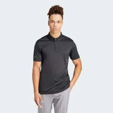 adidas Men's Performance Primegreen Polo Shirt - Eco-Friendly Comfort in Black