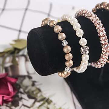 Elegant Velvet Bracelet Holder Organizer for Accessories Display