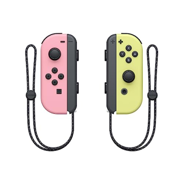 Nintendo Joy-Con Pastel Pink Yellow HD Rumble Ergonomic