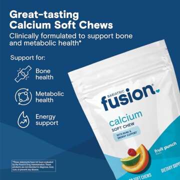Bariatric Fusion Bariatric Calcium Chews | Calcium Citrate with Vitamin D3 Calcium Supplement Bariat...