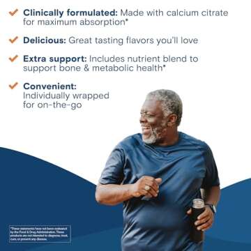 Bariatric Fusion Bariatric Calcium Chews | Calcium Citrate with Vitamin D3 Calcium Supplement Bariatric Vitamin | Sugar Free Calcium Citrate Chewable | Calcium Citrate 500mg | Fruit Punch | 60 Count