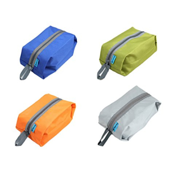 Tumecos Large Waterproof Portable Travel Organizer Toiletry Dopp Kit Space Saving Shoe Bag Pouch (4 ...
