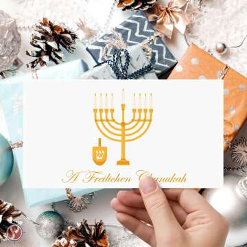 Freilichen Chanukah 25 Pack Envelopes for Cash Gifts