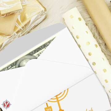 Freilichen Chanukah 25 Pack Envelopes for Cash Gifts