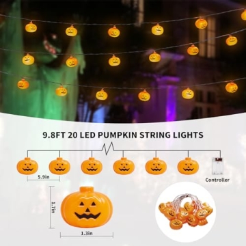 Pumpkin Halloween Lights - 9.8 Ft LED String Lights