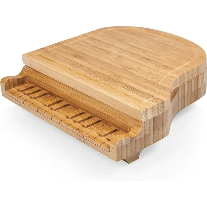 TOSCANA Bamboo Cheese Board & Knife Set for Charcuterie
