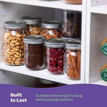 SEWANTA Wide Mouth Mason Jars 32 oz. (26) (8)