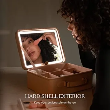 Vanity Planet Baia Makeup Case LED Mirror Organizer