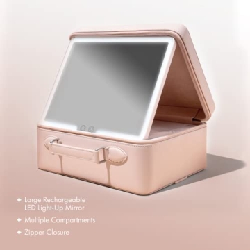 Vanity Planet Baia Makeup Case LED Mirror Organizer