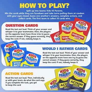 Kids VS Parents - Family Game for Kids 4-12 | Games for Family Game Night | Fun Kids Card Games with...