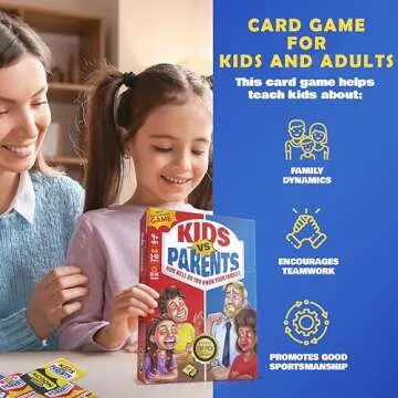 Kids VS Parents - Family Game for Kids 4-12 | Games for Family Game Night | Fun Kids Card Games with 200 Conversation Starter Cards for 10-90 Minutes Play Time