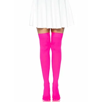 Leg Avenue Neon Pink Thigh Highs for Stylish Comfort