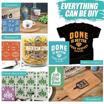 2Pcs Letters Pattern LOVE Silkscreen Stencil for Home Decor