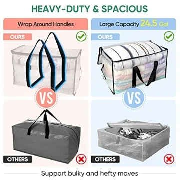 BALEINE 6-Pack Oversized Moving Bags for Efficient Storage Solutions