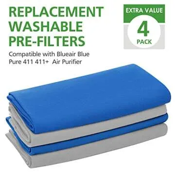 411 Replacement Washable Pre-Filters for Blueair Air Purifiers
