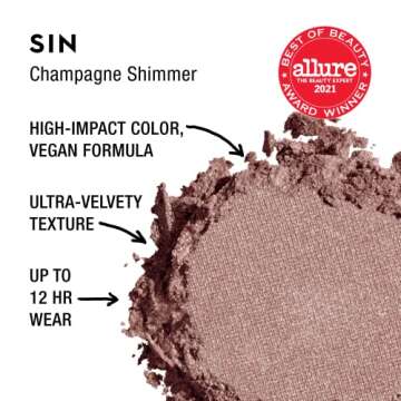 URBAN DECAY 24/7 Longwear Eyeshadow Single (Sin - Champagne Shimmer) - Vegan, Blendable, 12-Hour Wea...